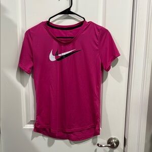 Nike Pink Fitted Short Sleeve Tee